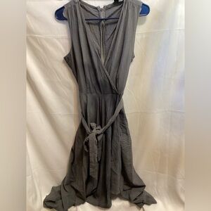 Calvin klein Gray tie dye Sleeveless Wrap romper, wide leg size 10